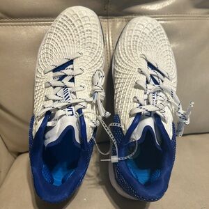 Under Armour White and Blue Athletic Shoes